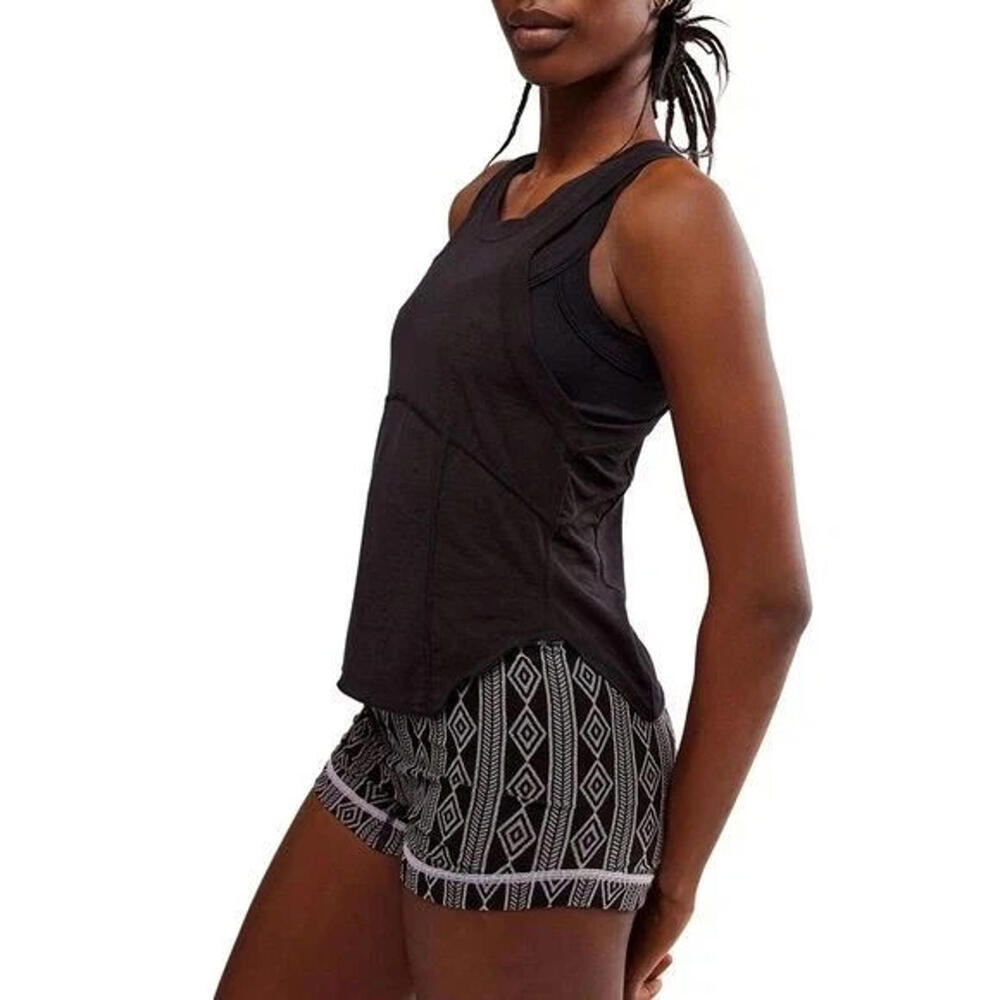 FP Movement by Free People Silver Lining Tempo Tank Black NWT Size M - Picture 2 of 8